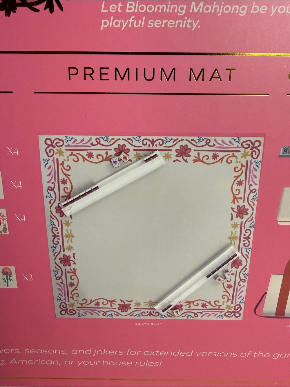 Maison Lude MAHJONG Blooming Edition Set with Cream, Orange & Pink Accents NIB - Picture 7 of 8